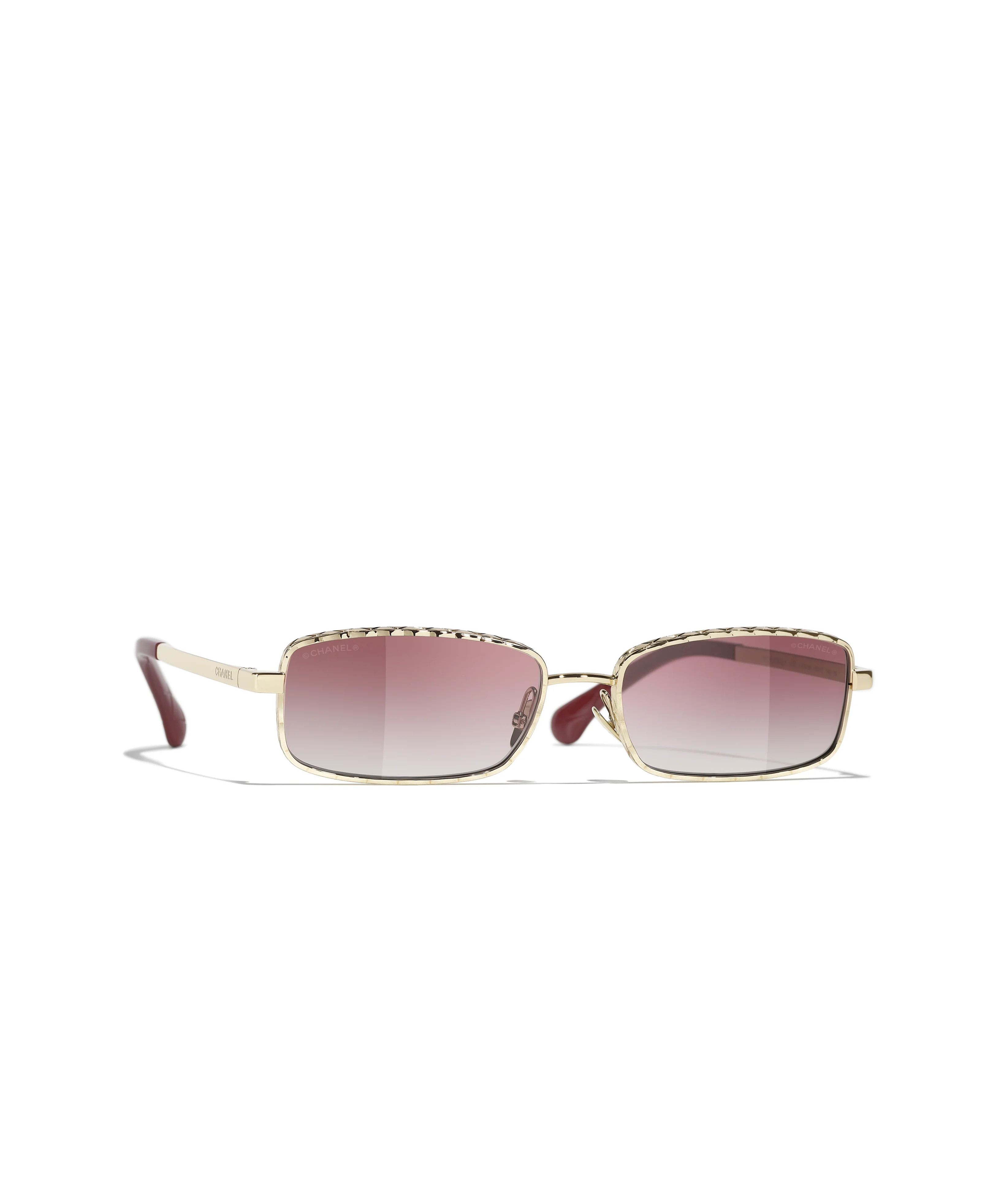 CHANEL Sunglasses: Rectangle Sunglasses, metal &mdash; Fashion | CHANEL | CHANEL | Chanel, Inc. (US)