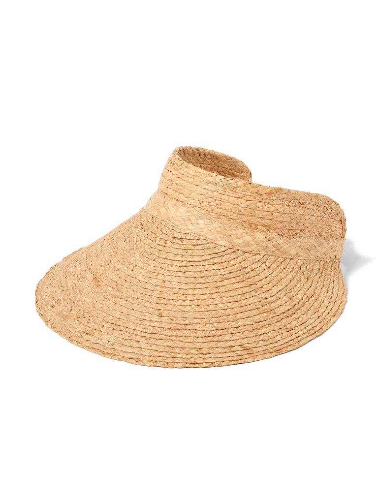 Packable Wide-Brimmed Straw Visor | Faherty