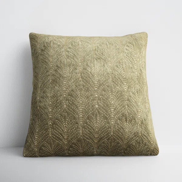Embroidered Cotton Throw Pillow | Wayfair North America