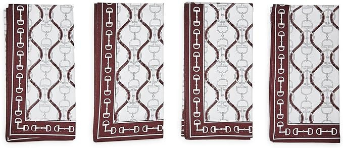 Two's Company Equus Set of 4 Cloth Napkins - Cotton | Amazon (US)