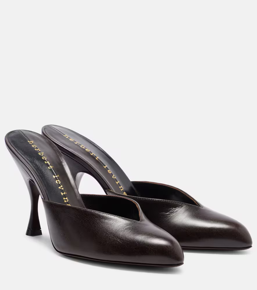Herbert Levine Sitting Pretty 95 leather mules | Mytheresa (US/CA)