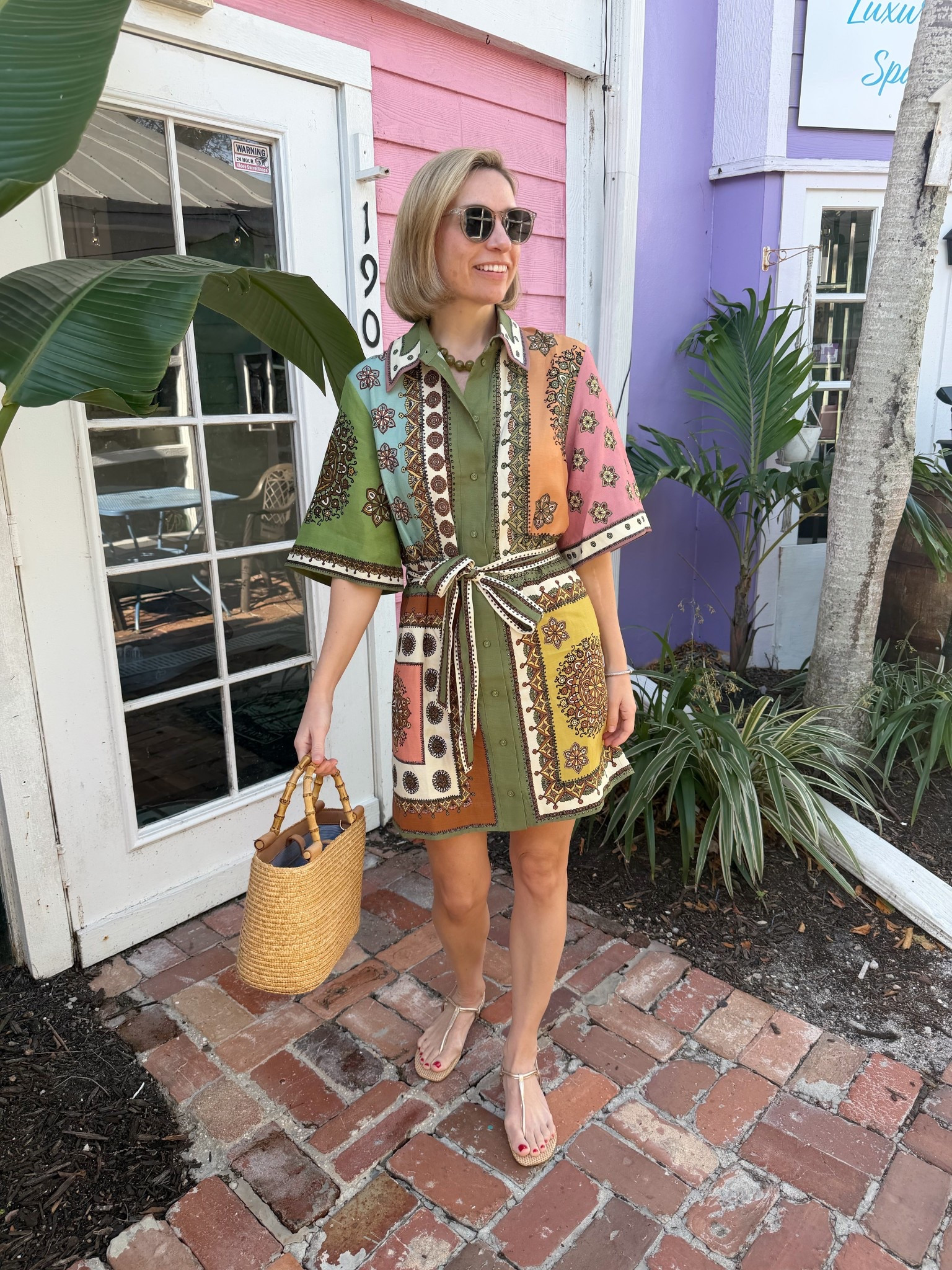 mini shirtdress dress for vacation. Colorful mini dress. Vacation outfit  

#LTKgrwm #LTKTravel #LTKOver40