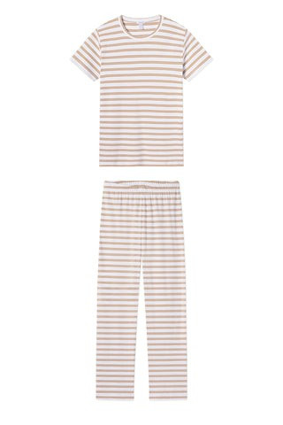 Pima Short-Long Weekend Set in Bark | LAKE Pajamas