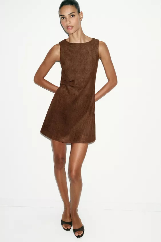 FAUX SUEDE SHORT DRESS | Zara US