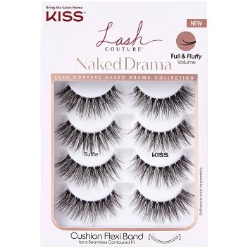 KISS Lash Couture Naked Drama Collection Fake Eyelashes - Ruffle - 4 Pairs | Target