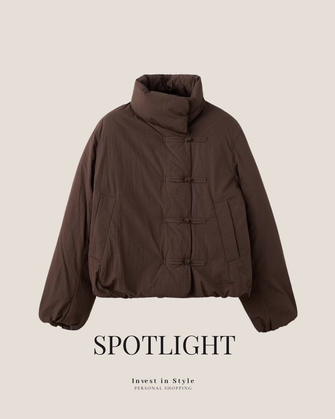 This is a chic puffer jacket 👌🏻 
Love the frog fasten detail and funnel neckline 
Available in 2 shades 
I would but the XL so I can layer easily

#LTKautumn #LTKFashionMonth #LTKuk