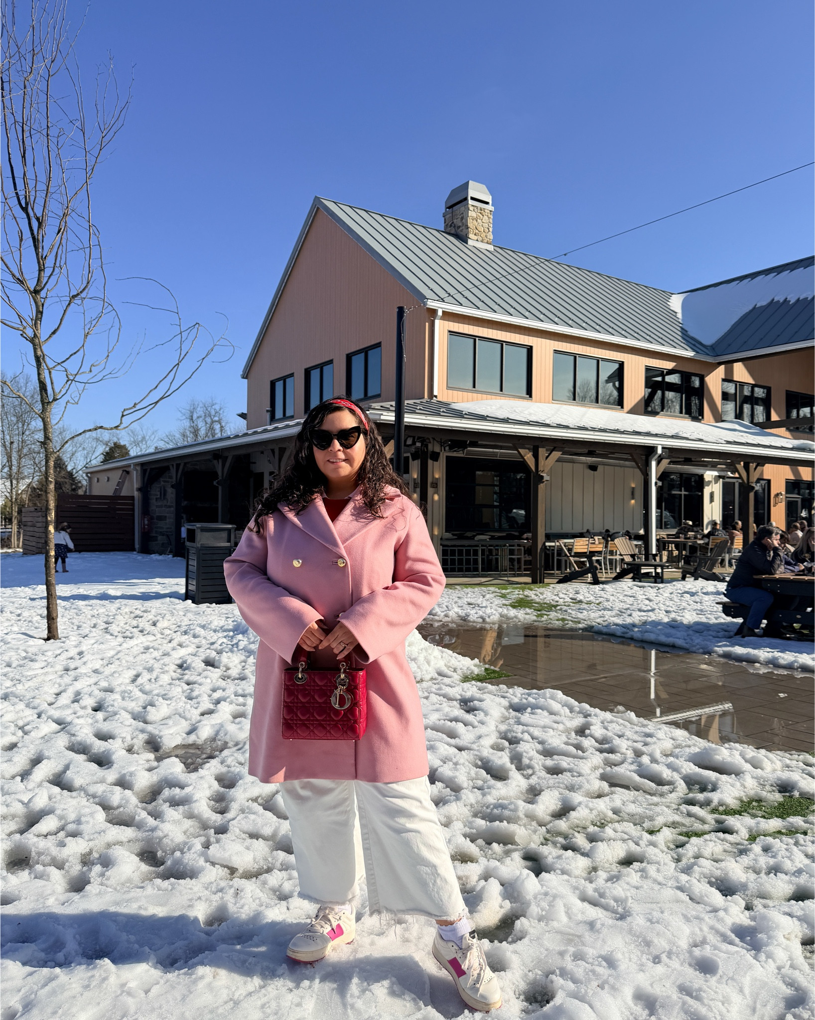 Valentine’s Day, but make it cozy and practical.
We spent the day at a winery, snow still on the ground, sunshine peeking through, wine and cozy vibes by the fireplace. Cold, but beautiful.
I layered my pink @katespade coat (currently on sale) over white jeans, a pink polo, and a red sweater for a look that felt festive without being overdone. The mix of pink and red is perfect for Valentine’s Day, but still easy enough to wear all season.
White jeans keep it fresh, and layering knits makes it realistic for cold weather weekends.
Finished the look with my Lady Dior bag for a structured touch that elevates even a cozy setting.
Everything linked here ✨

#LTKootd #LTKstorytime #LTKOver40