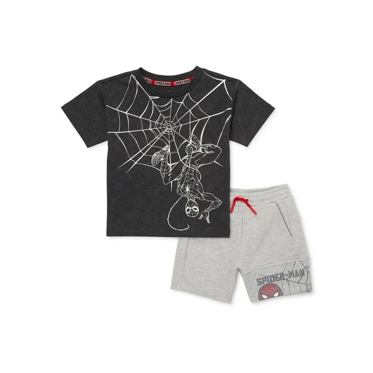 Spider-Man Toddler Boys T-Shirt and Shorts Set, 2-Piece, Sizes 18M-5T | Walmart (US)