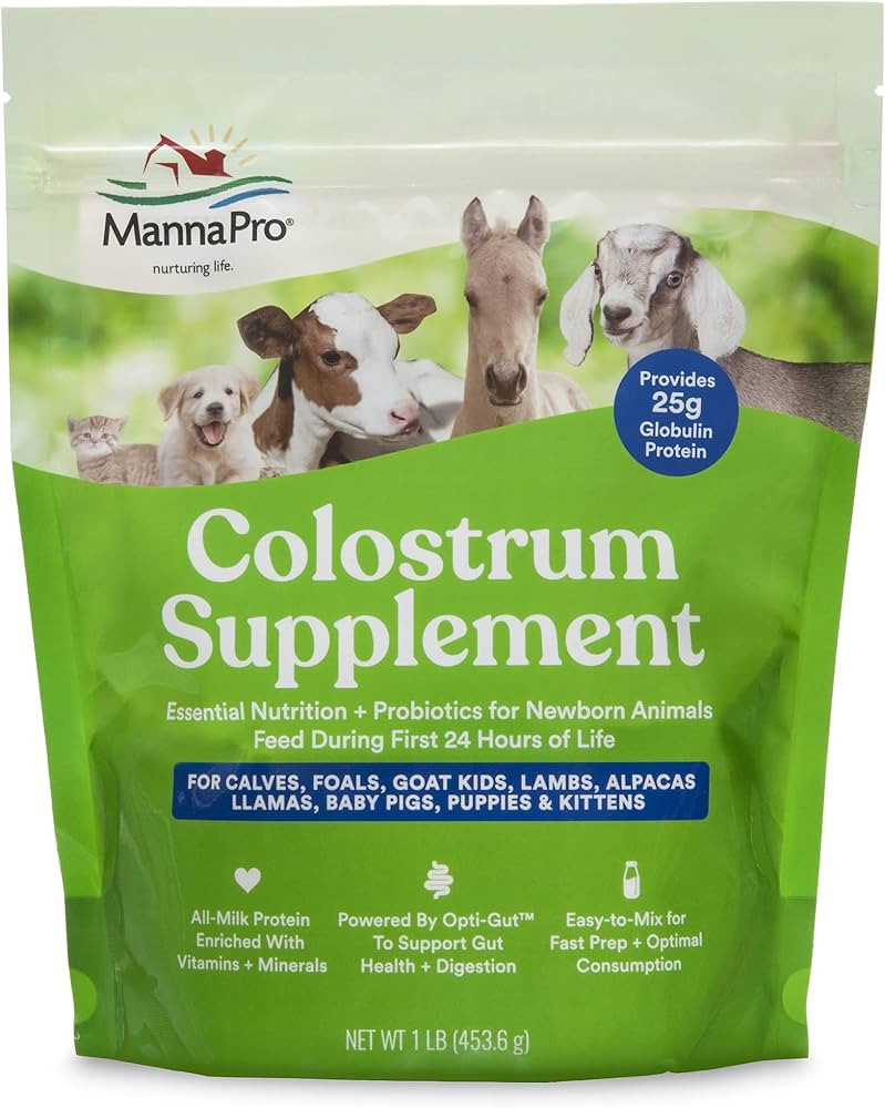 Manna Pro Colostrum Supplement for Newborn Goat Kids | Formulated with Vitamins and Minerals | Helps Promote Healthy Development | 16oz | Amazon (US)