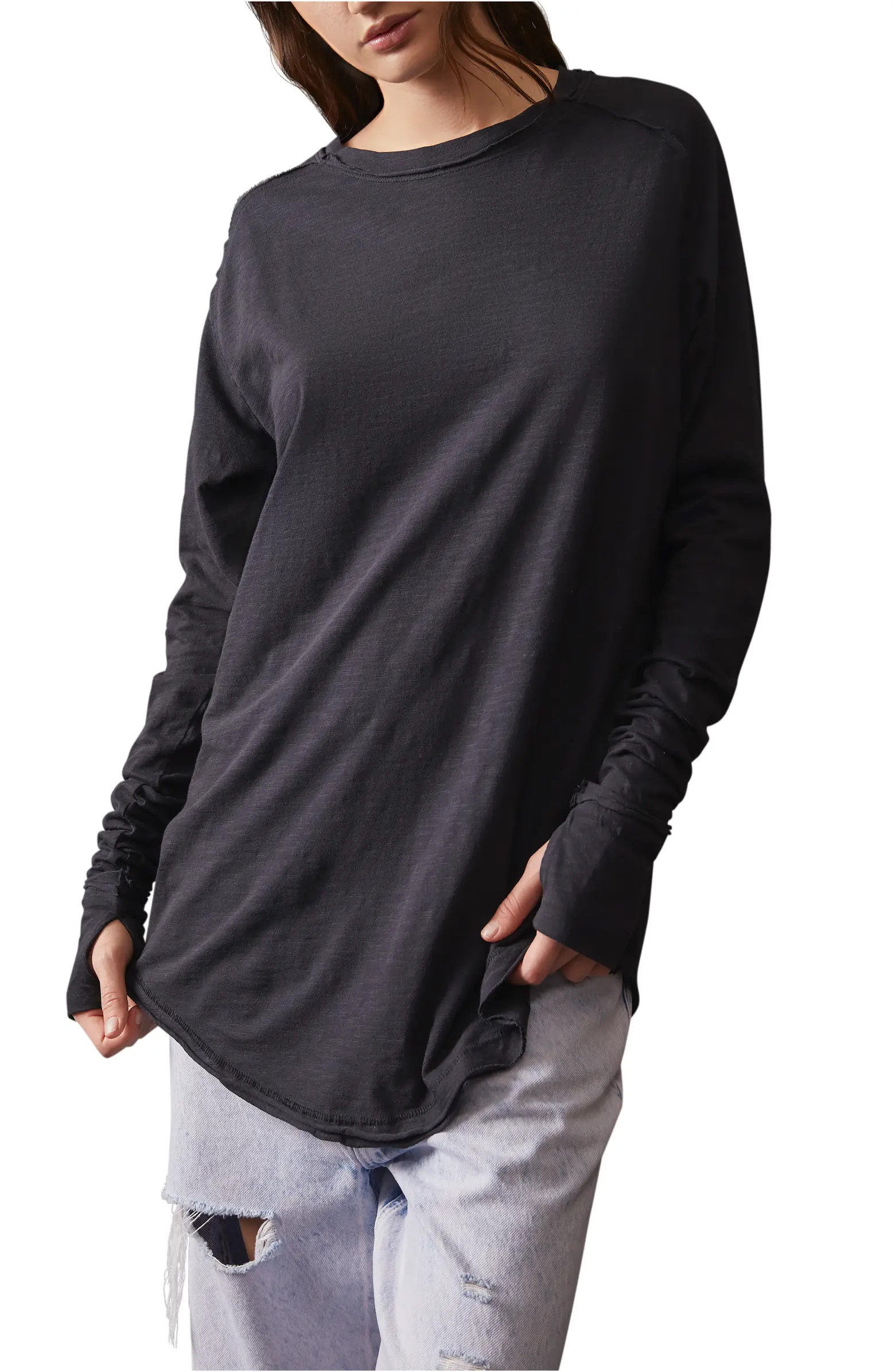 Free People We the Free Arden Extra Long Cotton Top | Nordstrom | Nordstrom