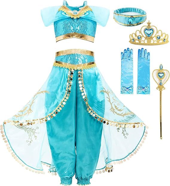 FUNNA Costume for Girls Princess Kids Dress Up Outfit Party Supplies | Amazon (US)