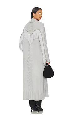 Understated Leather Long Rodeo Cardigan in Grey from Revolve.com | Revolve Clothing (Global)