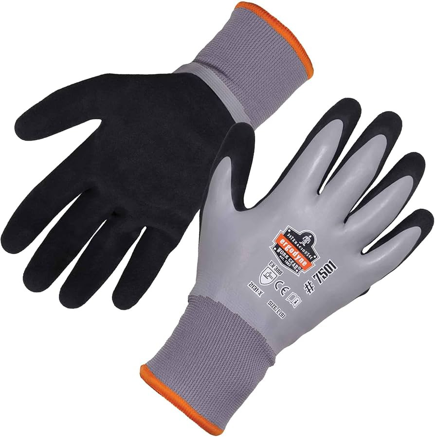 Ergodyne ProFlex 7501 Coated Waterproof Winter Work Gloves, Sandy Nitrile Coated Palms, Thermal F... | Amazon (US)