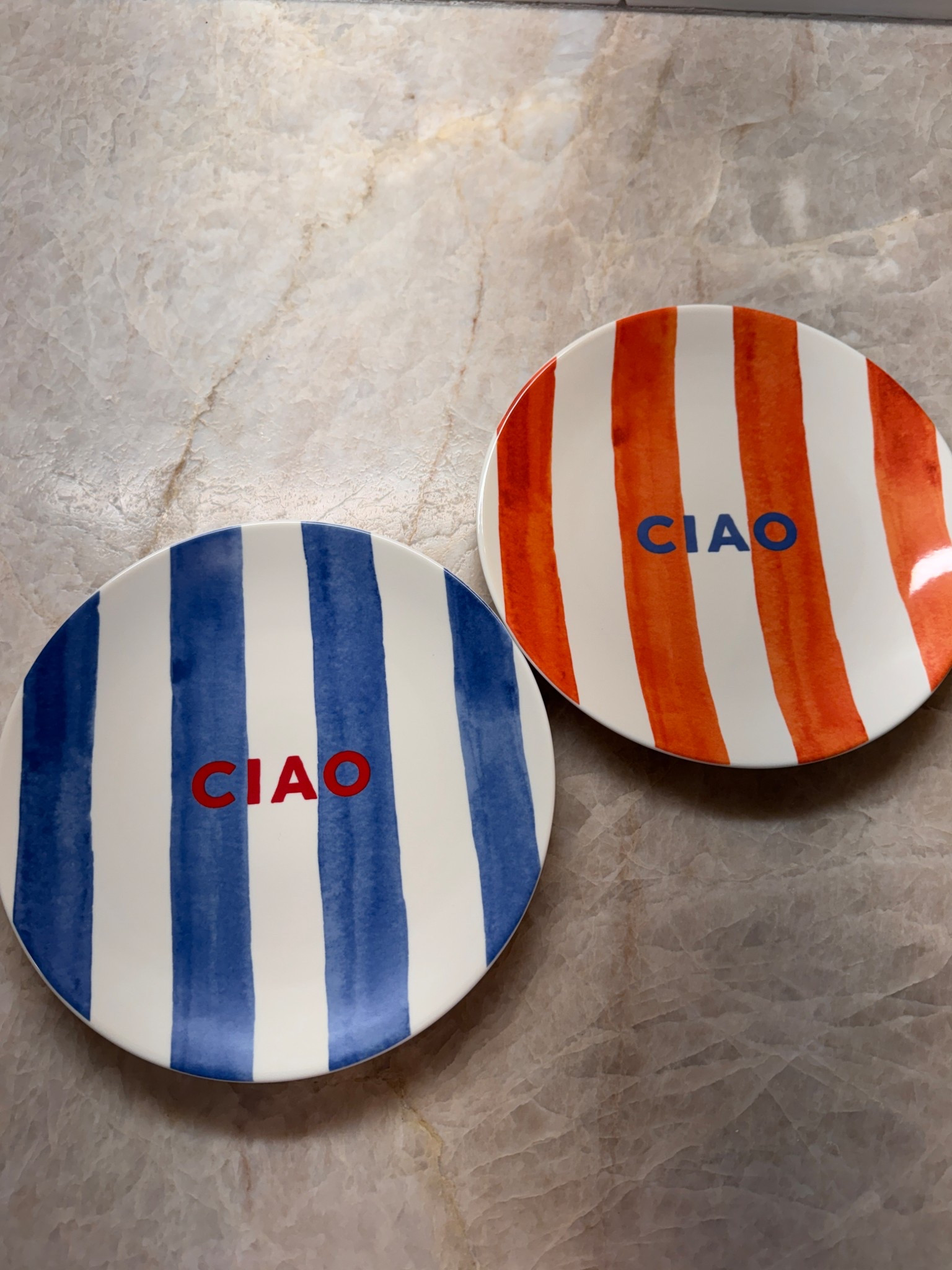 Striped salad plates 

#LTKdayinmylife #LTKHome