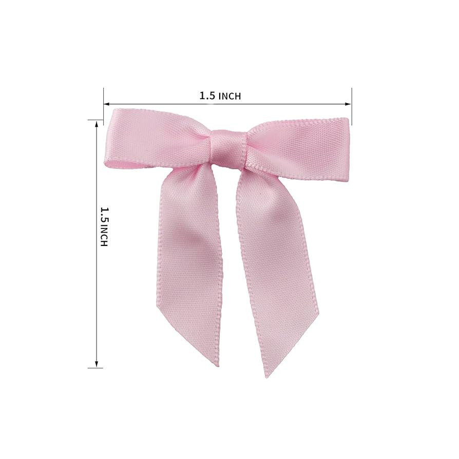 7Rainbows 50pcs Boutique 1.5" Pink Satin Ribbon Mini Bows for Craft Sewing Scrapbooking Wedding a... | Amazon (US)