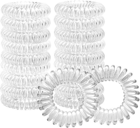 20 Pcs Spiral Hair Ties Coil Hair Ties for Women Waterproof Phone Cord Hair Ties for Thick Hair C... | Amazon (CA)