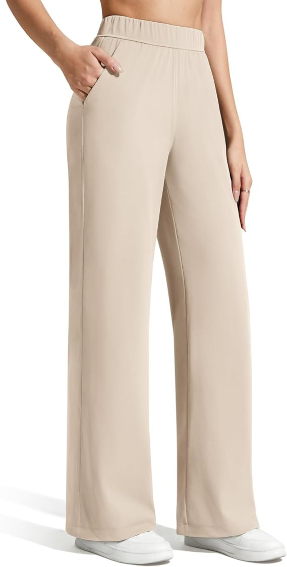 G4Free ShiftReady Women Trousers Yoga Pants with Pockets Wide Leg Stretchy Dress Pant Work Slack ... | Amazon (US)