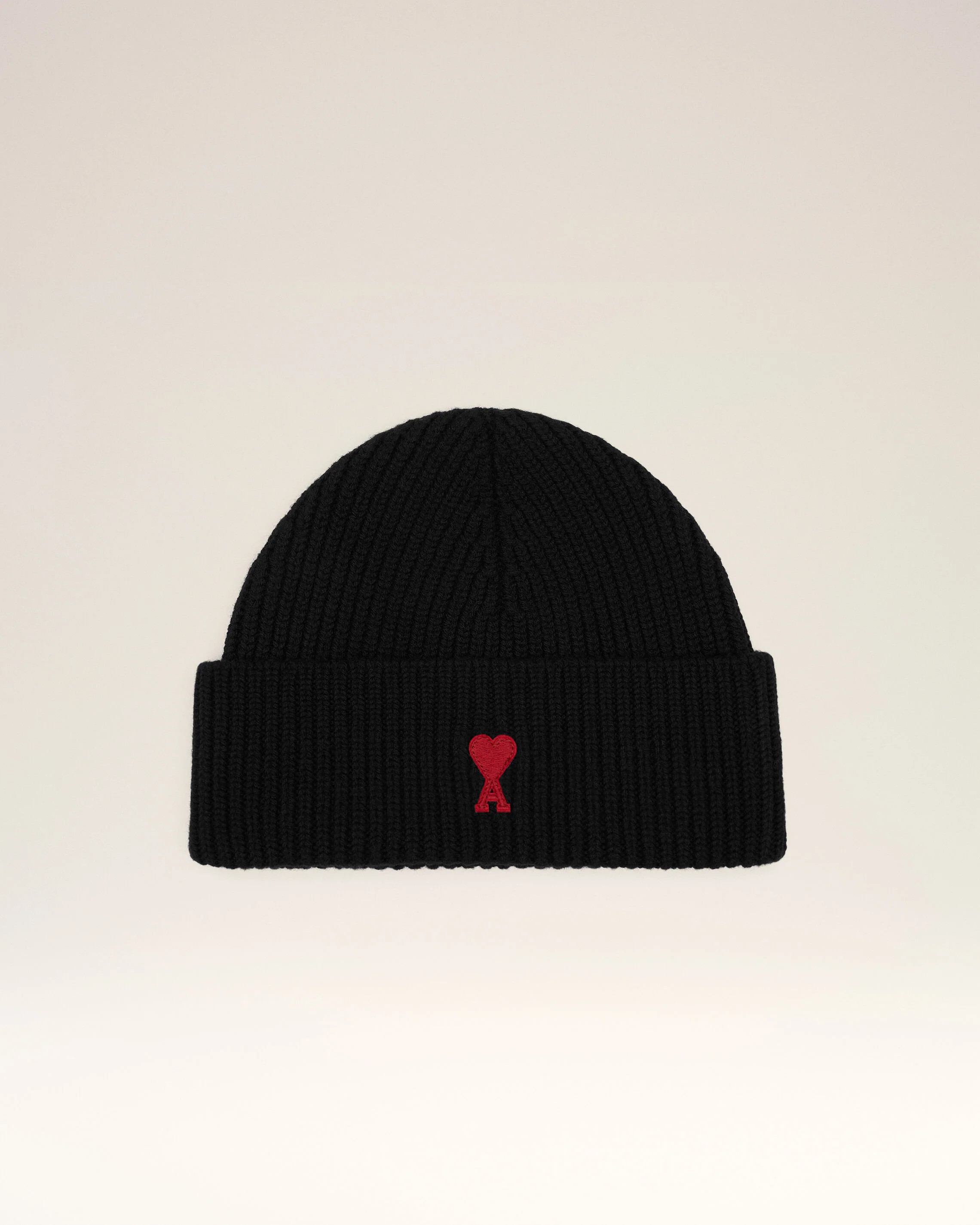 Black/Red Red Ami De Coeur Beanie | AMI PARIS | AMI Paris FR