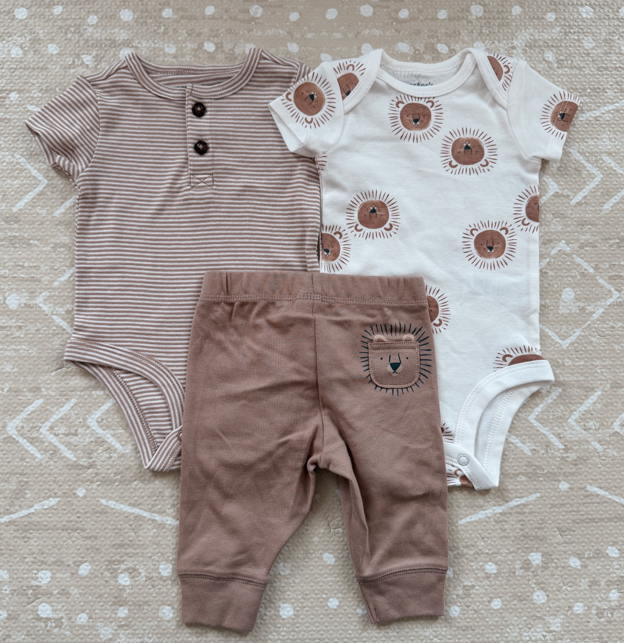 The perfect outfit for those sweet early days 🤍 This Carter’s Just One You 3-piece baby layette set is a must-have for your little one’s first year. Featuring two soft bodysuits and matching pants, this baby outfit set makes getting dressed quick, easy, and stress-free—perfect for busy days with a newborn.

Made with comfort in mind, this infant clothing set is soft, breathable, and gentle on baby’s skin, keeping your little one cozy for naps, playtime, and everything in between. Plus, it’s Standard 100 by OEKO-TEX certified, so you can feel confident knowing it’s made with clean, safe materials.

If you’re looking for newborn essentials, baby boy or girl outfits, affordable baby clothes, or coming home outfit ideas, this adorable and practical set is a staple for everyday wear.

#babyclothes #newbornessentials #babyoutfits #cartersbaby #ltkfinds #momlife #babyfashion #newbornstyle

#LTKBump #LTKBaby #LTKmomlife