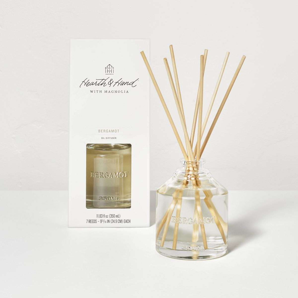 11.83 fl oz Bergamot Oil Reed Diffuser - Hearth & Hand™ with Magnolia | Target