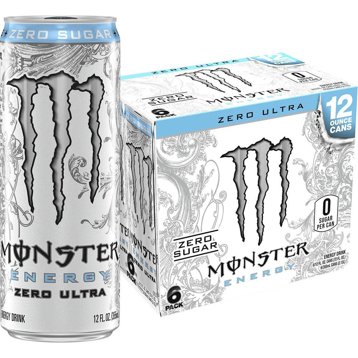 Monster Energy Zero Ultra Energy Drink - 6pk/12 fl oz Cans | Target