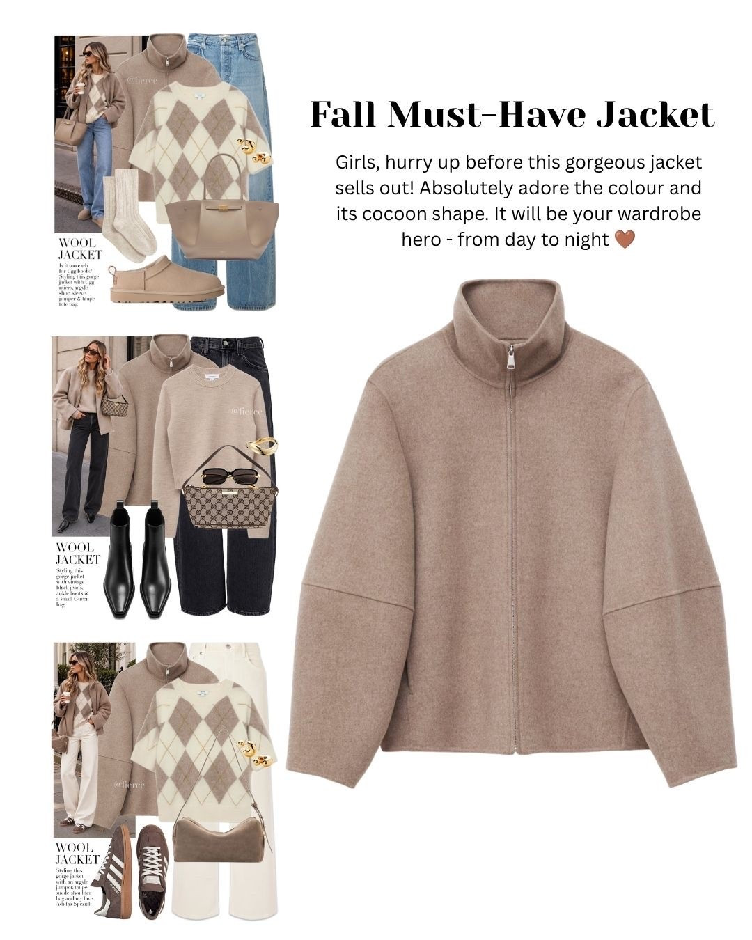 Taupe beige wool jacket

#LTKuk #LTKautumn #LTKeurope