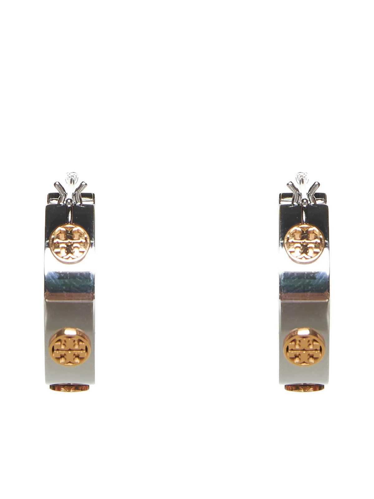 Tory Burch Miller Double T Stud Hoop Earrings | Cettire Global