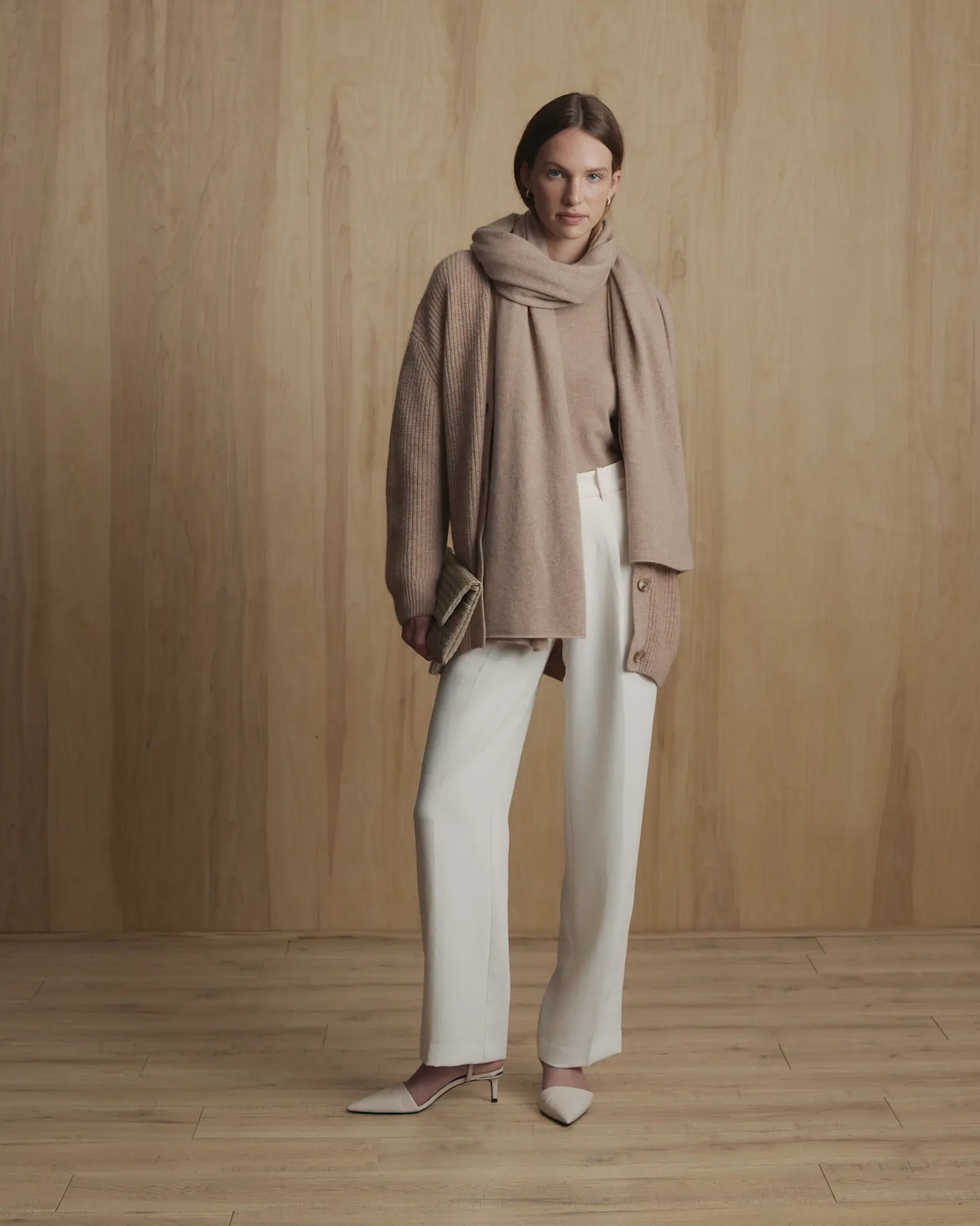 Stretch Crepe Pleated Wide Leg Pants | Quince