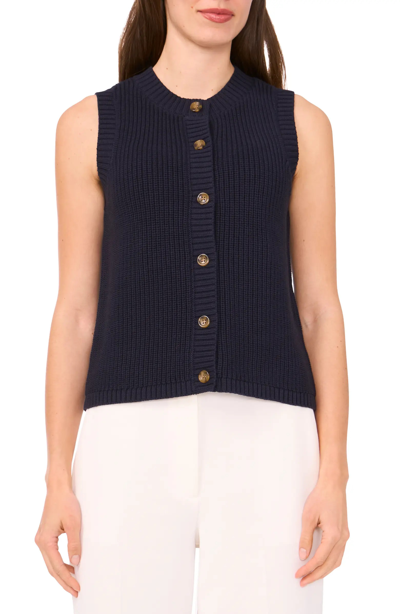 Sleeveless Cotton Cardigan | Nordstrom
