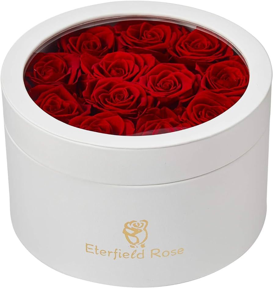 Eterfield Preserved Roses That Last a Year Eternal Rose in a Box Real Rose without Fragrance Gift... | Amazon (US)