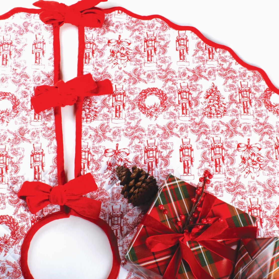 Classic Nutcracker Quilted Tree Skirt | Susan Gordon Pottery
