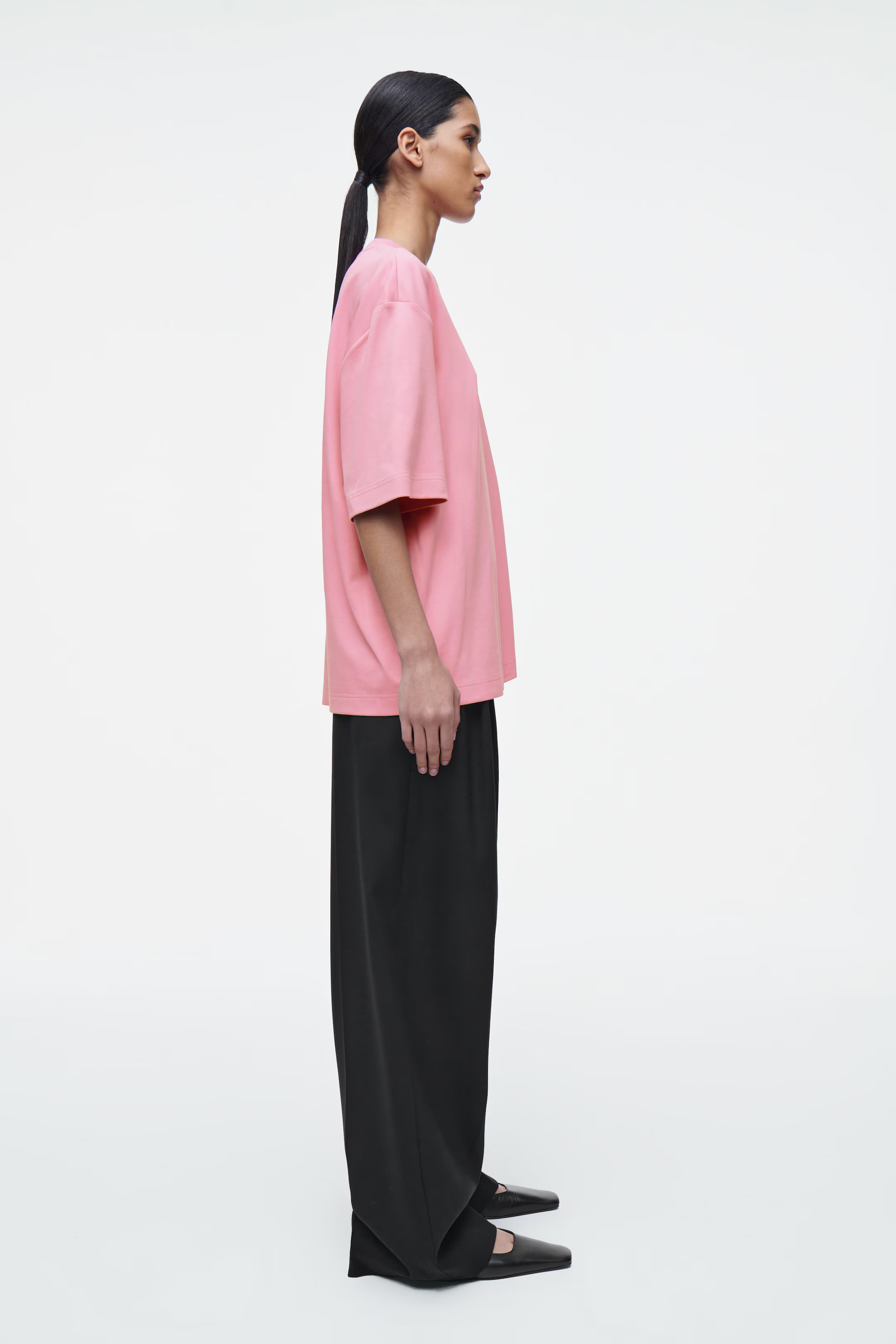OVERSIZED COTTON T-SHIRT - PINK | COS (EU)