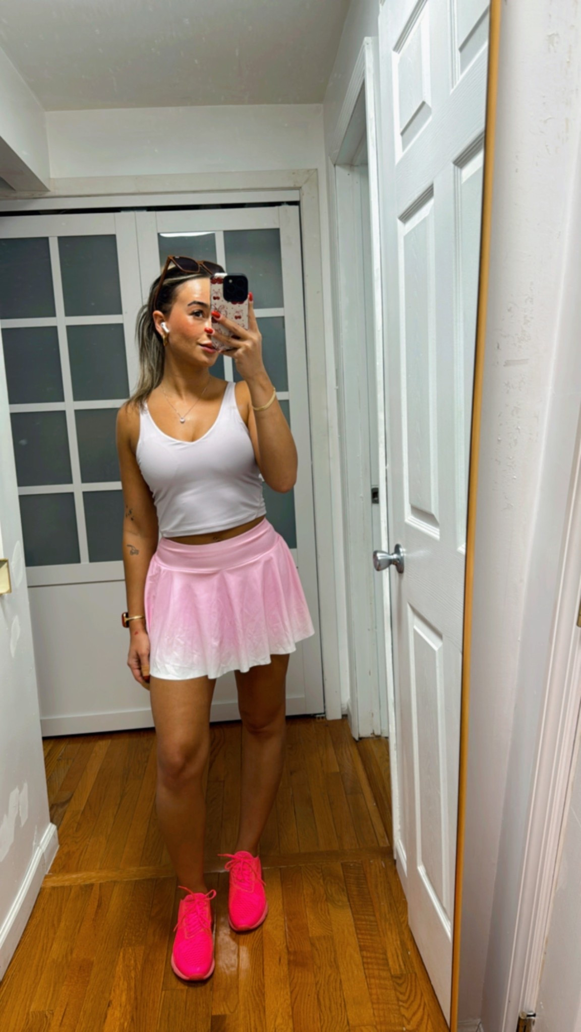 Who doesn’t love a cute pickleball outfit!? It was so beautiful out, I couldn’t miss the opportunity.

The top has a built in bra, and the skirt has built in shorts. What more could you need!?

#LTKActive #LTKShoeCrush #LTKSeasonal