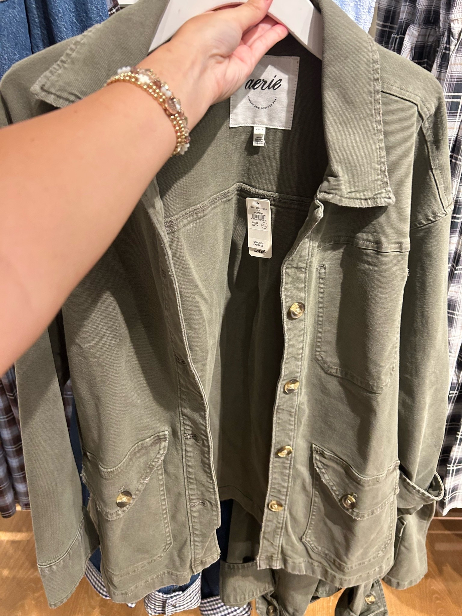 // olive green utility jacket from aerie // cute utility jacket //

#LTKootd #LTKSeasonal #LTKSaleAlert