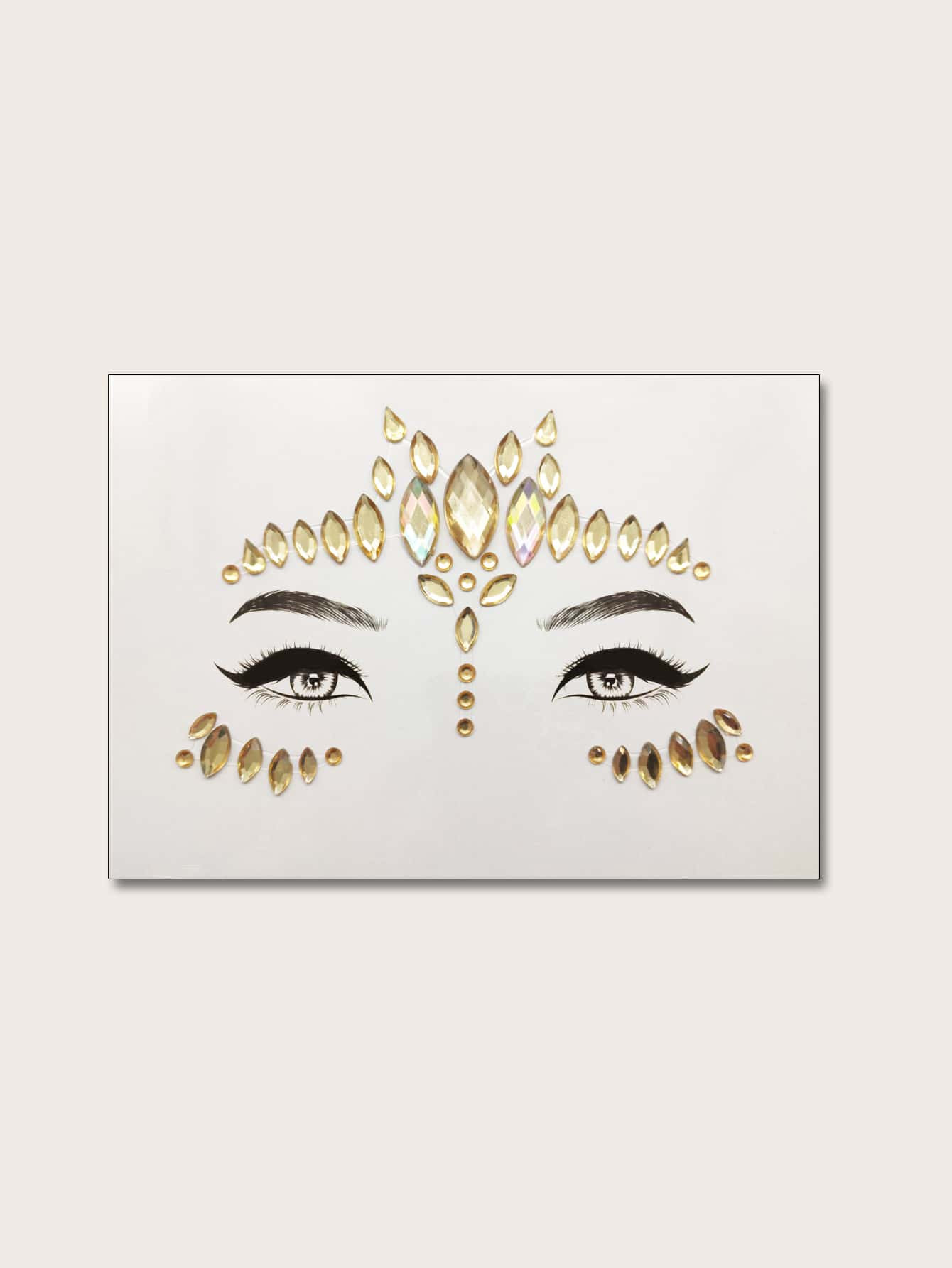 1sheet Water-drop Rhinestone Shaped Eye Tattoo Sticker | SHEIN