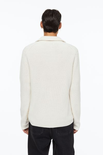 Relaxed Fit Rib-knit Half-zip Sweater | H&M (US + CA)