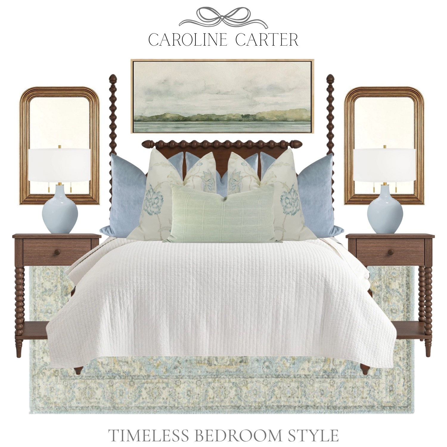 Timeless bedroom style 🤍 soft blues, warm wood, and classic layers for a cozy, elegant retreat.

timeless bedroom, grandmillennial bedroom, coastal bedroom, classic home decor, blue and white bedroom, neutral bedding, layered pillows, traditional style, cozy bedroom, bedroom inspiration, Caroline Carter Collection

#LTKHome