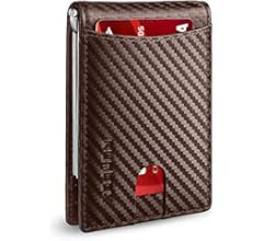 RUNBOX Genuine Leather Slim Wallet for Men RFID Blocking Bifold Minimalist Front Pocket Mens Wall... | Amazon (US)