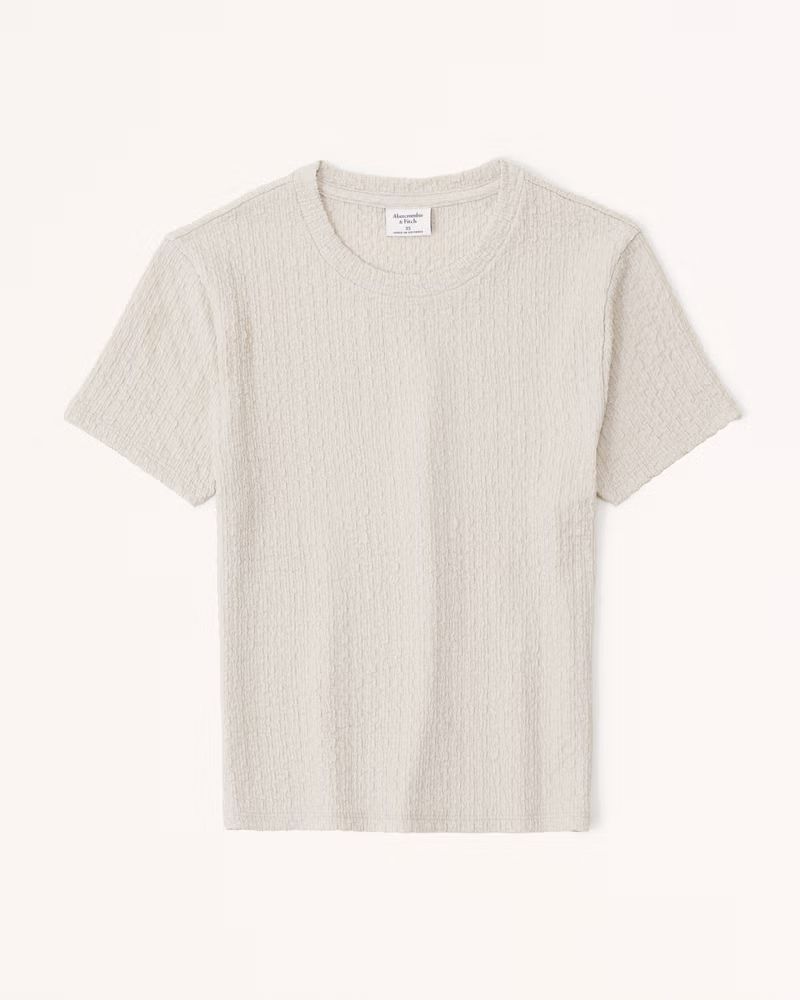 Textured Baby Tee | Abercrombie & Fitch (US)