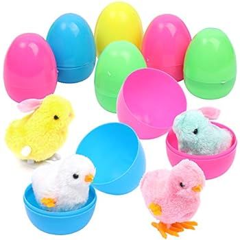 Easter Eggs Filled with Wind-Up Rabbits and Chicks, Best Easter Surprise Eggs in Assorted Prestuf... | Amazon (US)