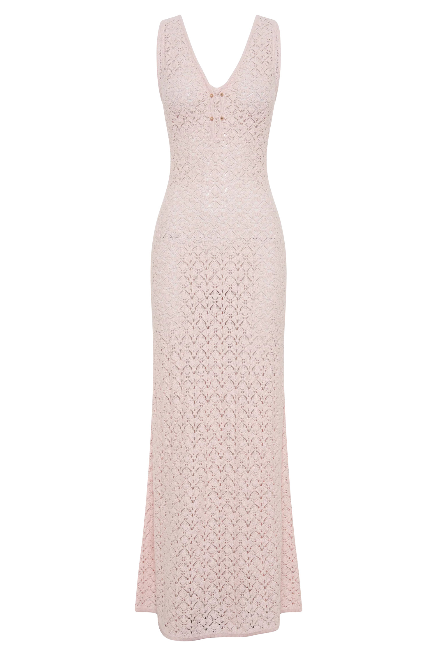 Carter Crochet Sleeveless Maxi Dress - Powder Pink | Meshki (APAC)