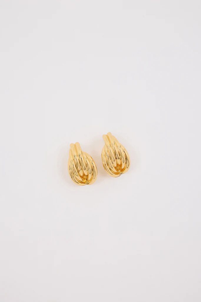 AMBER SCEATS QUINLAN EARRING GOLD | DISSH