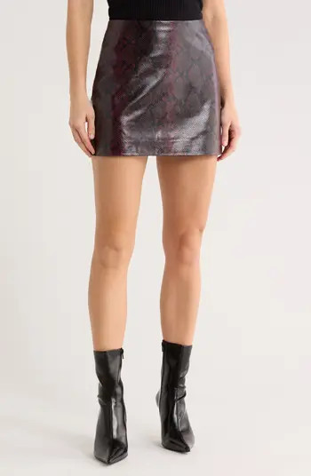 JASON WU Snakeskin Print Faux Leather Miniskirt | Nordstromrack | Nordstrom Rack