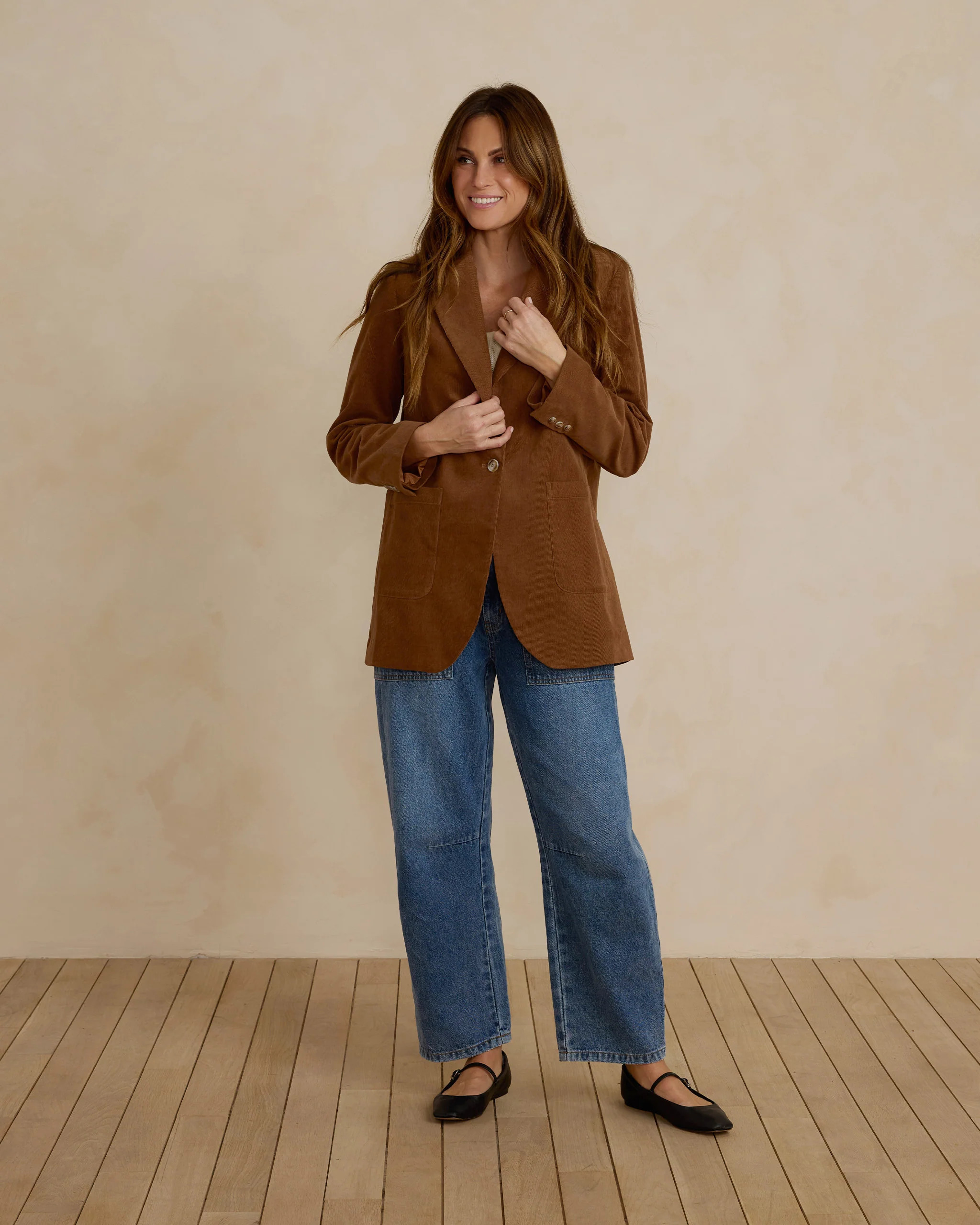 Linden Blazer | Saddle | Rylee + Cru