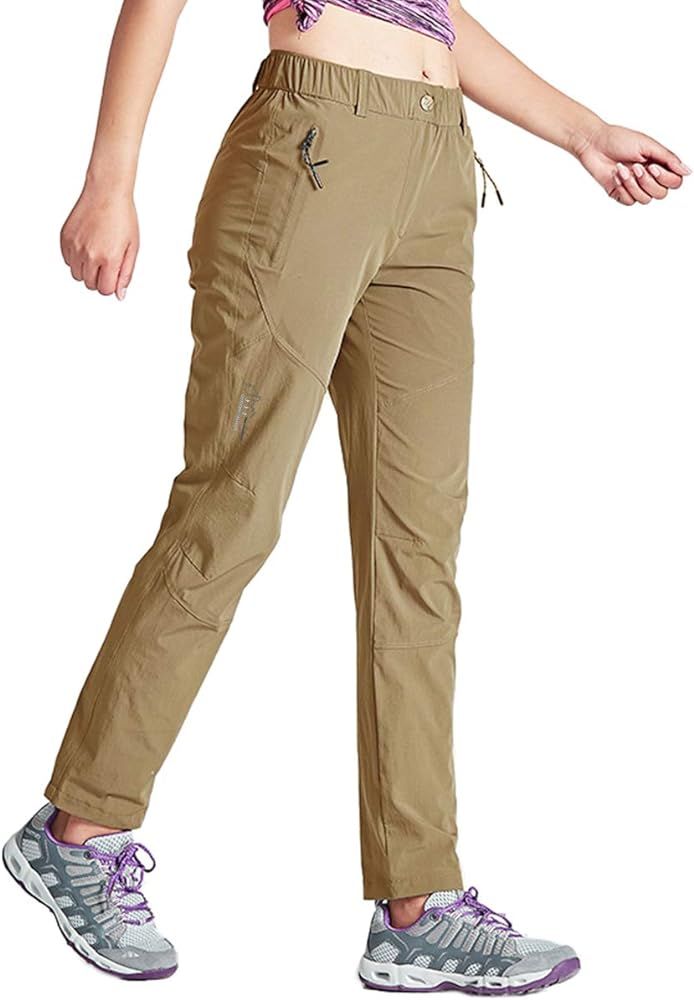 Gopune Women's Outdoor Hiking Pants Lightweight Quick Dry Water Resistant Mountain Trouser | Amazon (US)
