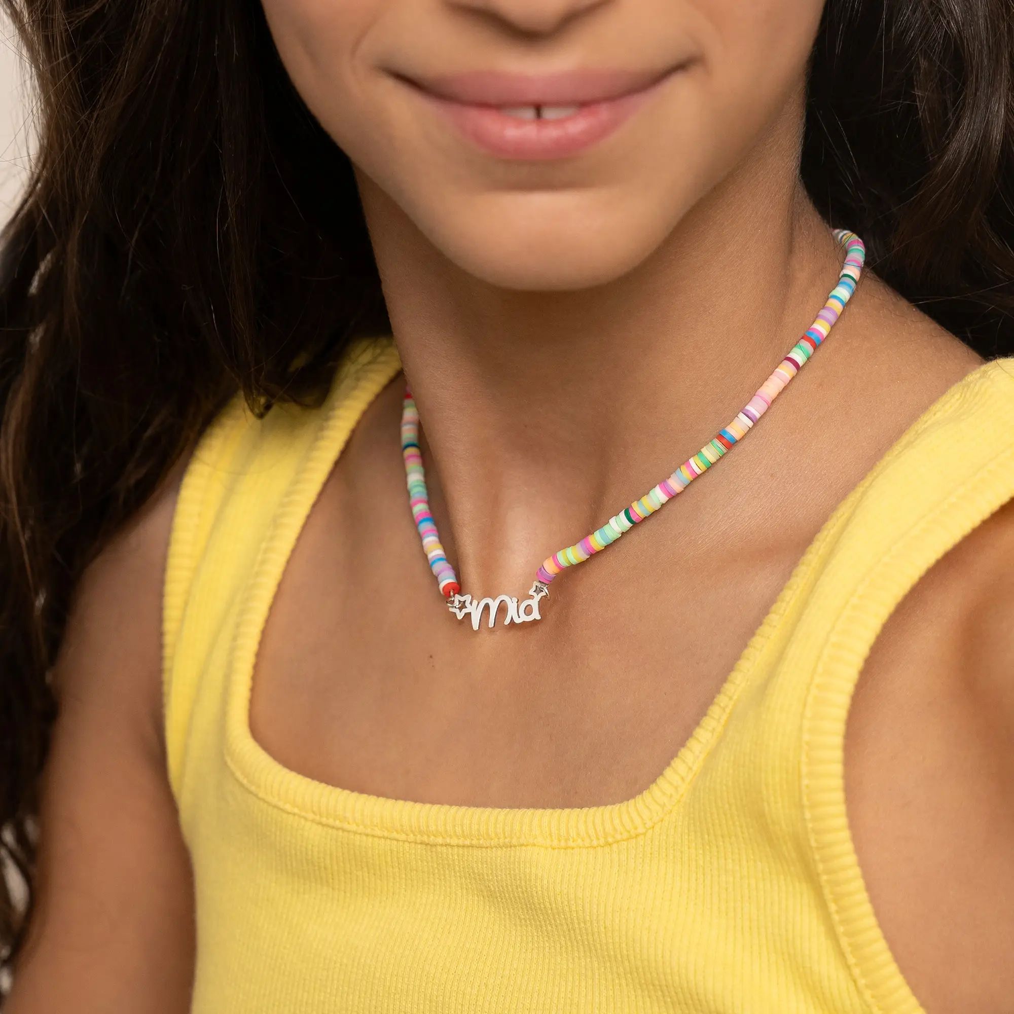 Rainbow Magic Girls Name Necklace in Sterling Silver | MYKA