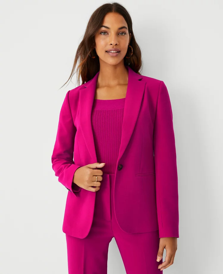 The Hutton Blazer in Crosshatch | Ann Taylor (US)