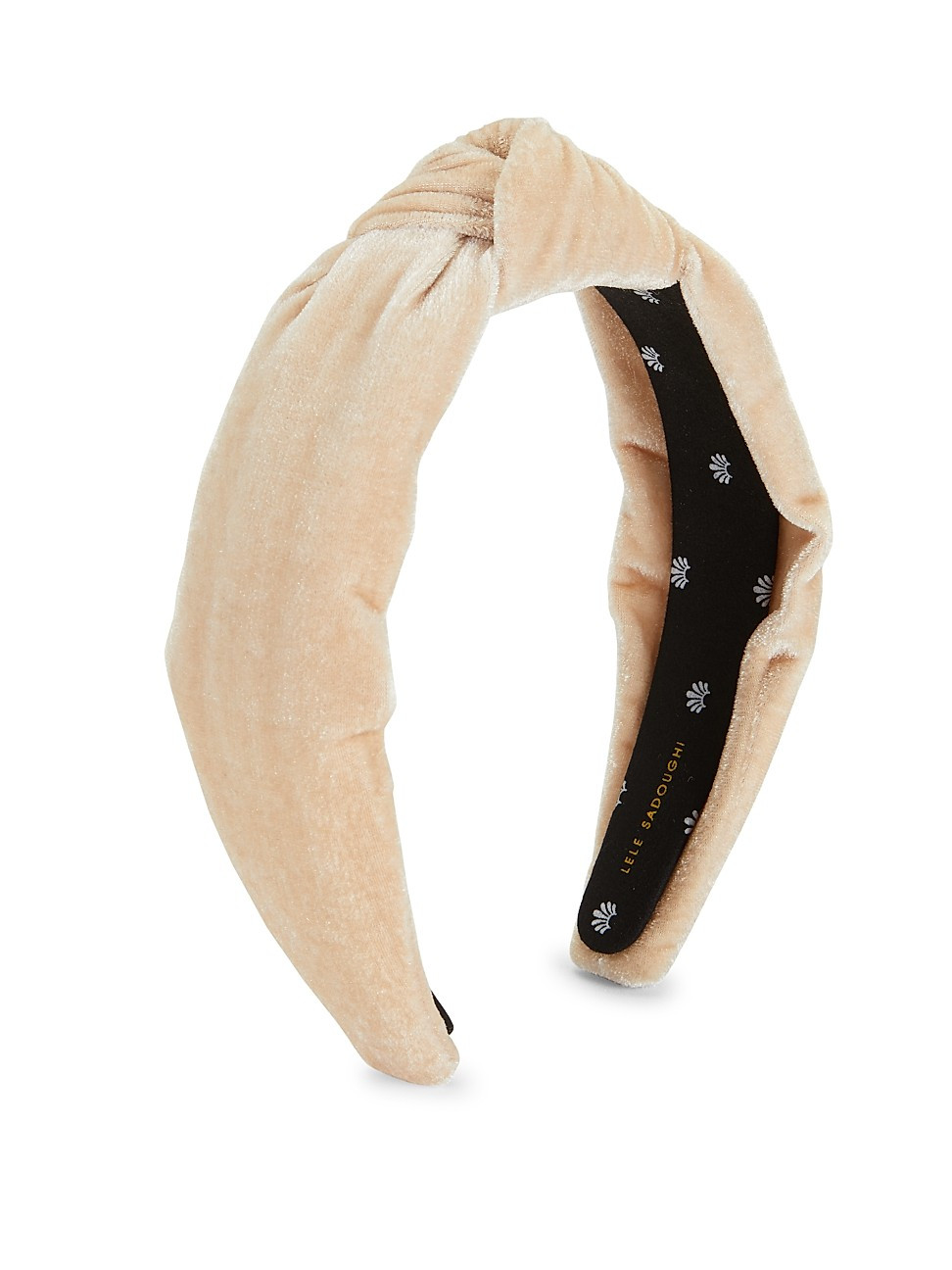 Lele Sadoughi Women's Velvet Knotted Headband - Tan | Saks Fifth Avenue