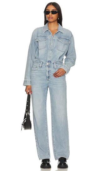 Nikki Long Sleeve Jumpsuit in Savoy | Revolve Clothing (Global)