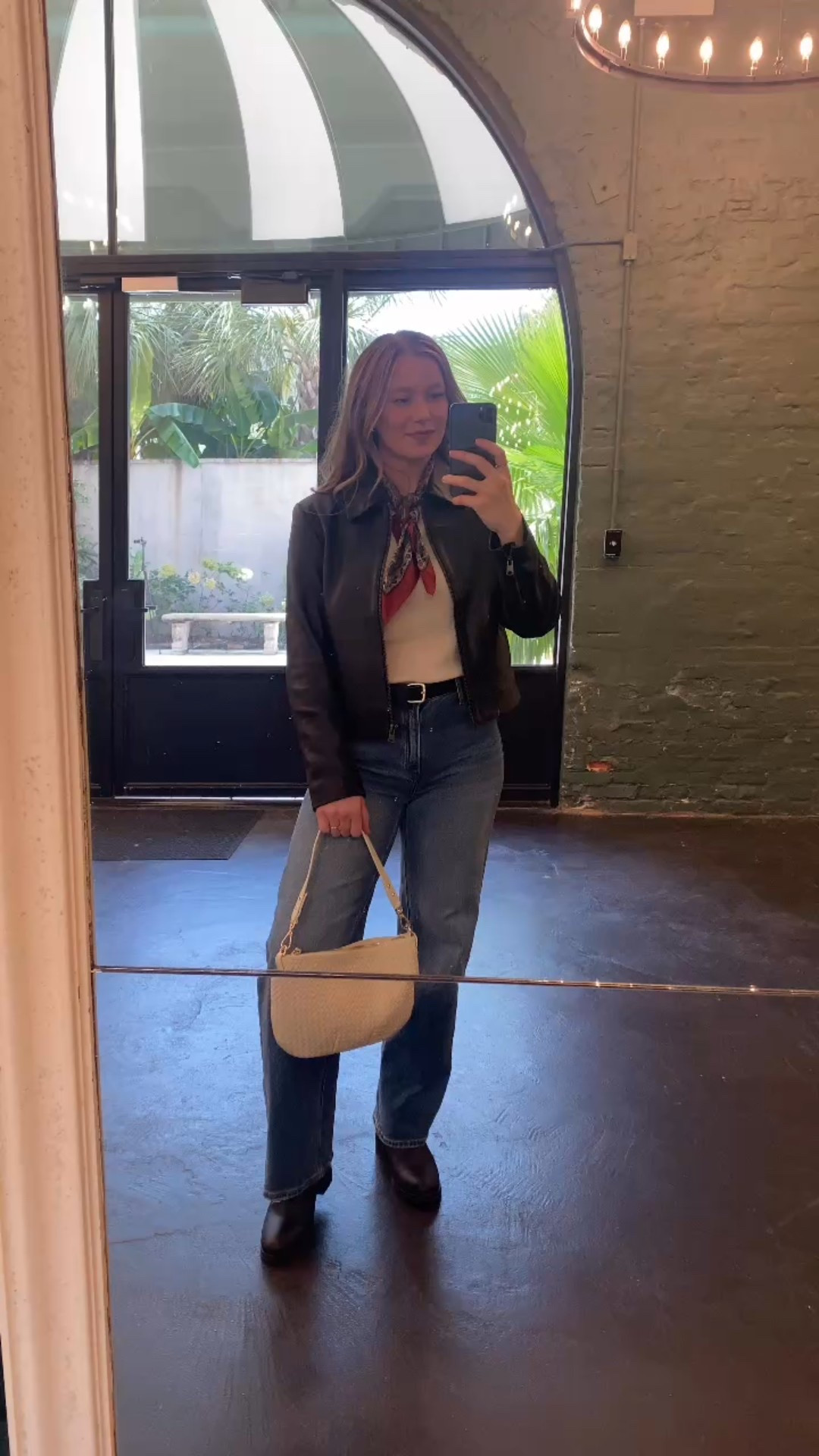 Elevate any outfit this season with this 100% top grain leather jacket from @onequince. It’s chic. It’s soft. It’s everything you need this Fall. I love the crop of this jacket and also love how comfortable the leather is. It’s a wardrobe staple that only gets better over time–the more you wear it, the more it molds to your unique shape! Have no fear though, it’s a leather jacket that is comfortable from day 1! Oh, I’m also linking my Quince jeans (MY FAV), this cashmere top and my woven leather purse!! All 4 of these pieces are wardrobe essentials! Everything fits true to size.

#quincepartner autumn jackets, fall outfit, fall style, ootd, mom outfit, jeans, boots, neck scarf, preppy style, timeless, classic, autumn ootd, farmers market, equestrian style, outfit ideas, quince, wedding guest, fall fashion, western style, country concert, fall photoshoot, lauren england, the good state, ltkunder100, casual outfit, elevated outfit

#LTKFindsUnder50 #LTKFindsUnder100 #LTKStyleTip